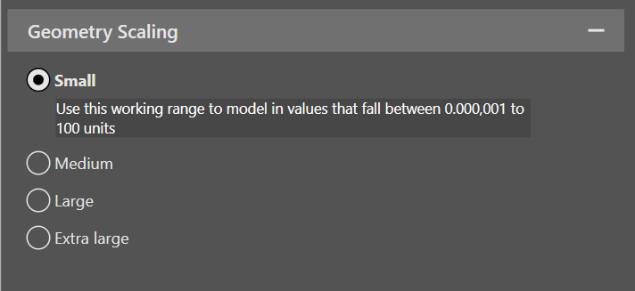 Set Dynamo geometry scaling to small for small geometries in FormIt