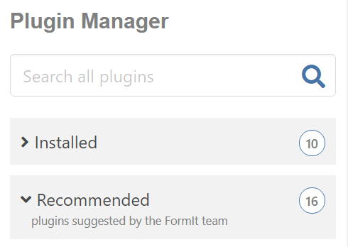Search ability in the Plugin Manager
