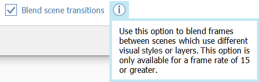 Blend scene transitions option