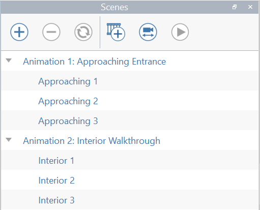New Animations feature in the Scenes palette