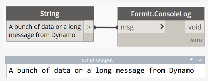 FormIt.ConsoleLog node