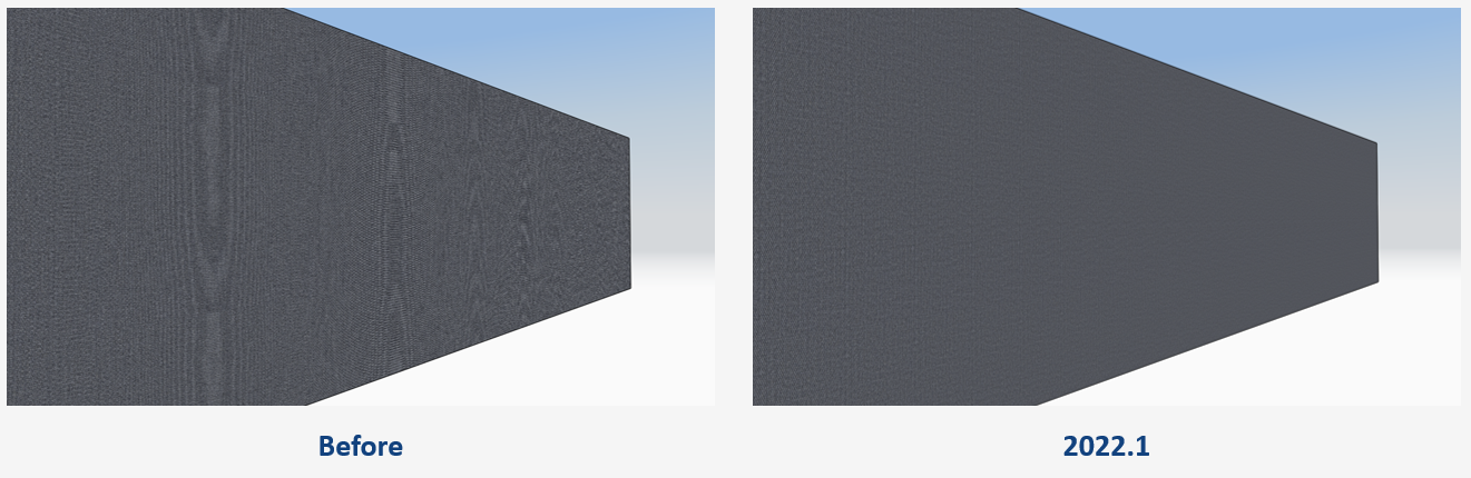 Reduction of moiré effect in textures