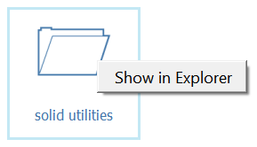 Show in Explorer context menu option