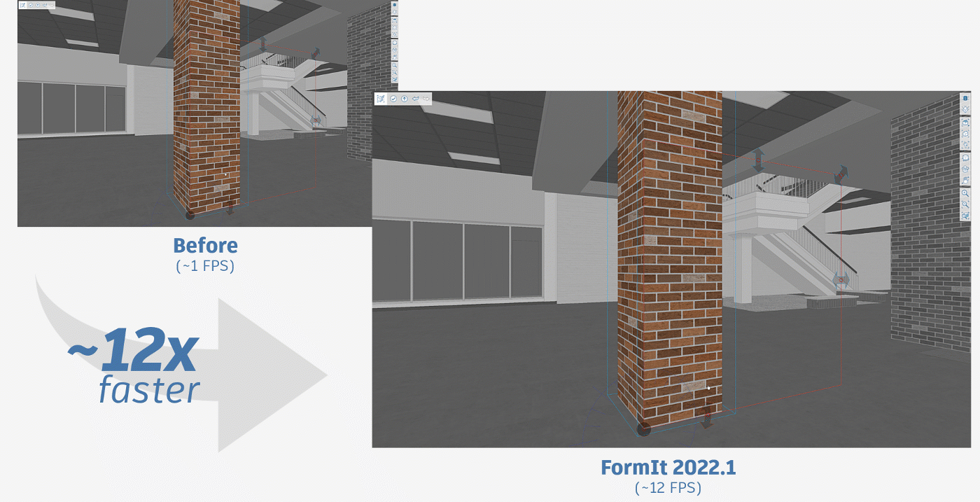 Performance improvements for the Adjust Material Placement tool